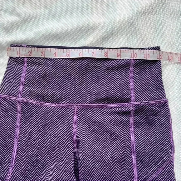 Lululemon Rebel Runner Crop Herringbone Purple 4 - Picture 11 of 12